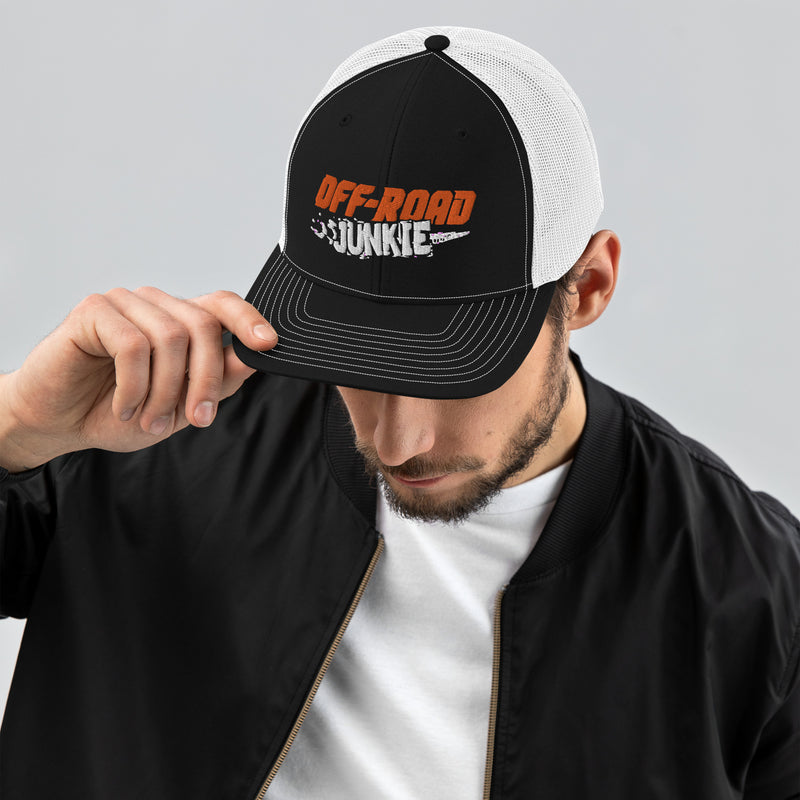 Load image into Gallery viewer, Off-Road Junkie Embroidered Trucker Cap
