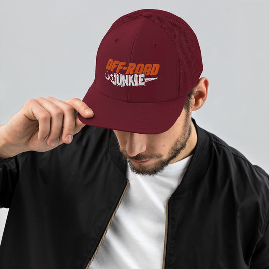 Off-Road Junkie Embroidered Trucker Cap