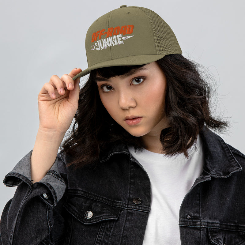 Load image into Gallery viewer, Off-Road Junkie Embroidered Trucker Cap
