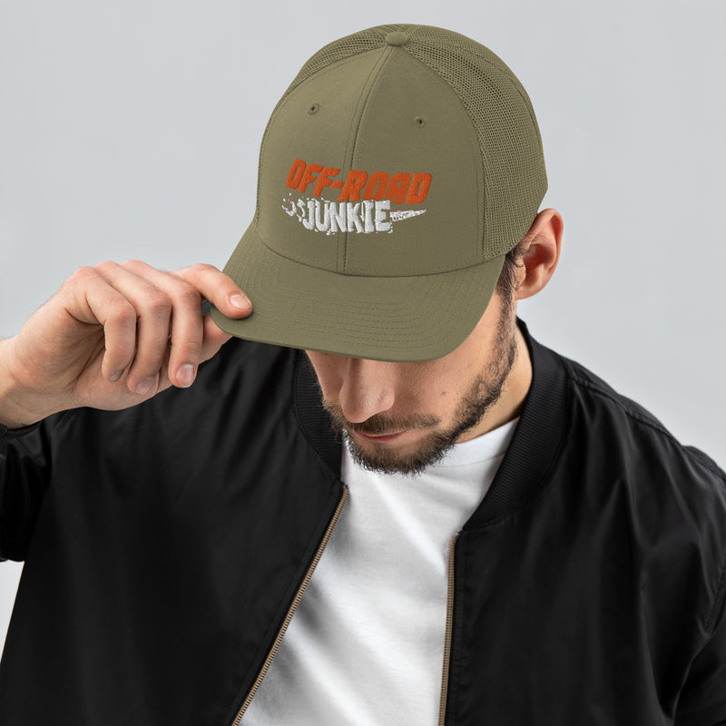 Load image into Gallery viewer, Off-Road Junkie Embroidered Trucker Cap
