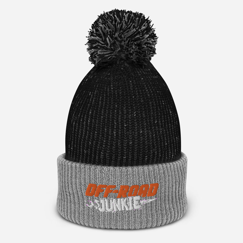 Load image into Gallery viewer, Off-Road Junkie Embroidered Pom-Pom Beanie
