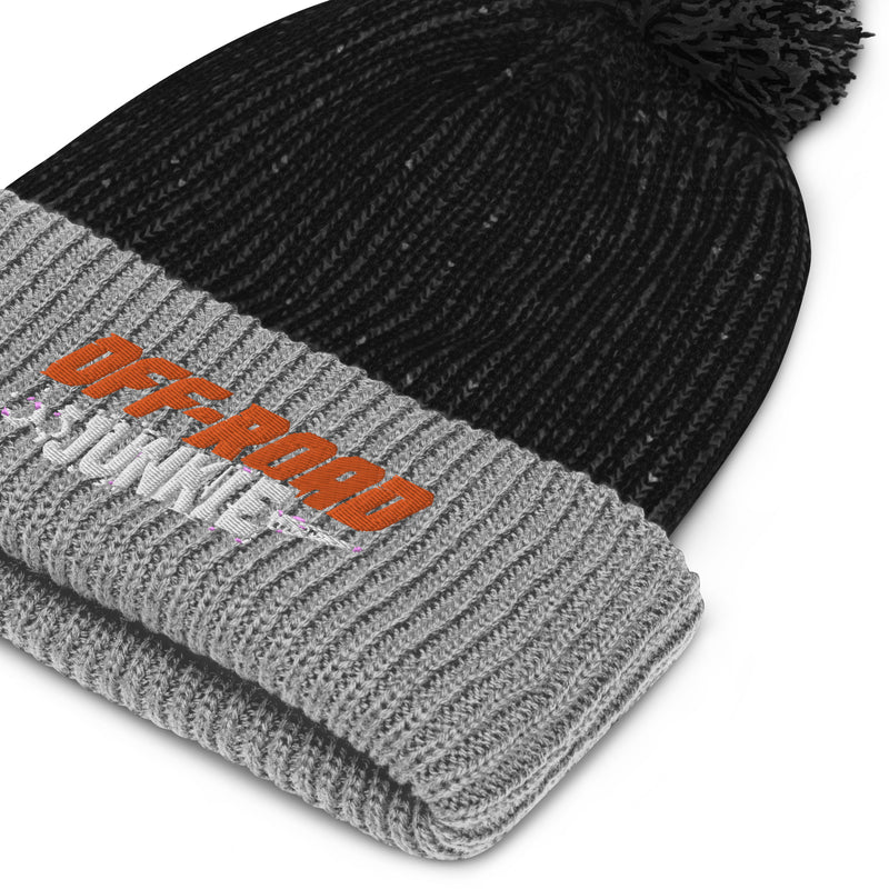 Load image into Gallery viewer, Off-Road Junkie Embroidered Pom-Pom Beanie
