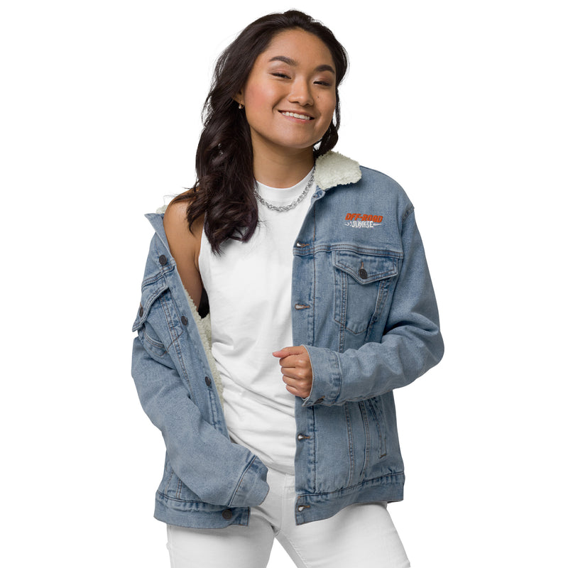 Load image into Gallery viewer, Off-Road Junkie Denim Sherpa Jacket
