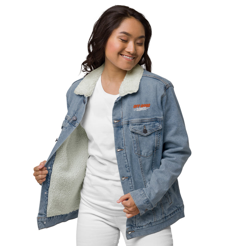 Load image into Gallery viewer, Off-Road Junkie Denim Sherpa Jacket
