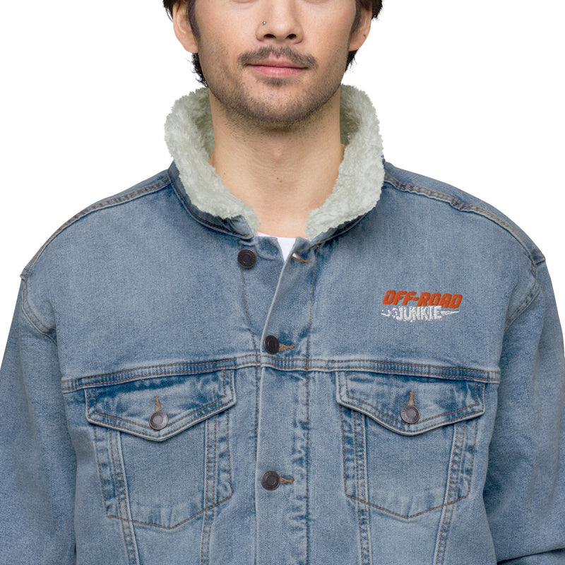 Load image into Gallery viewer, Off-Road Junkie Denim Sherpa Jacket
